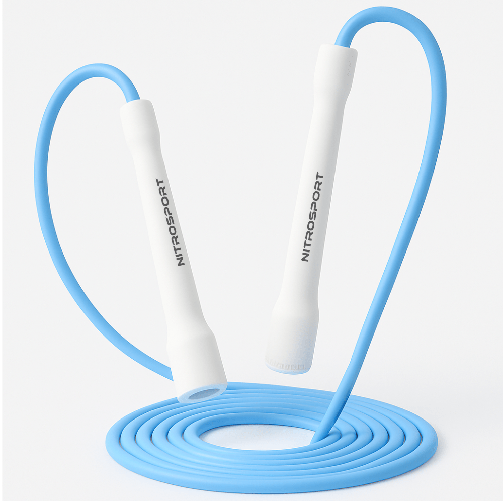 Springseil weiß Blau